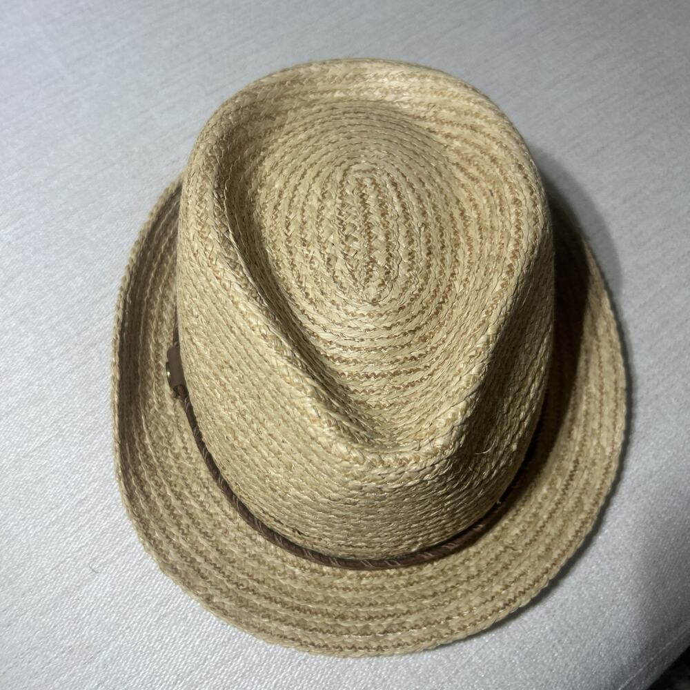 Peter Grimm Brown Fedora Hat One Size OS True Character Raffia